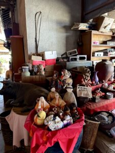 Workshop with crafted dolls